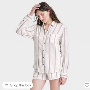 Striped Button-Up Shirt